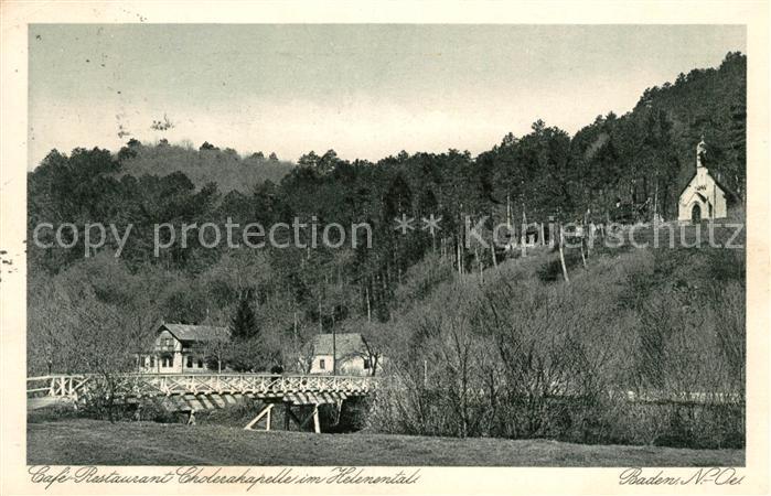Baden Wien Cafe Restaurant Choderakapelle im Helenental