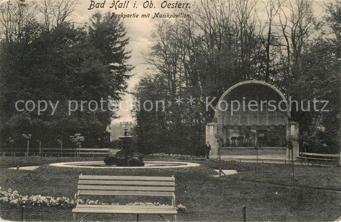 Bad Hall Oberoesterreich Parkpartie mit Musikpavillon