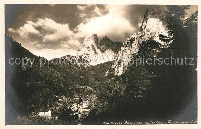 Hinterbaerenbad Kleine Halt und Totenkirche