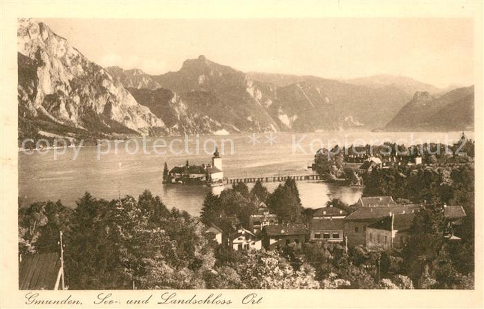 Gmunden Salzkammergut See und Landschloss Ort