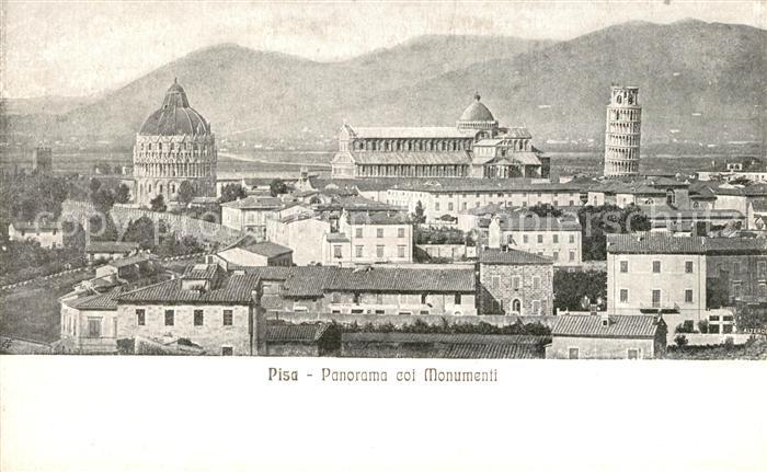 Pisa Panorama coi Monumenti Dom Kathedrale Schiefer Turm