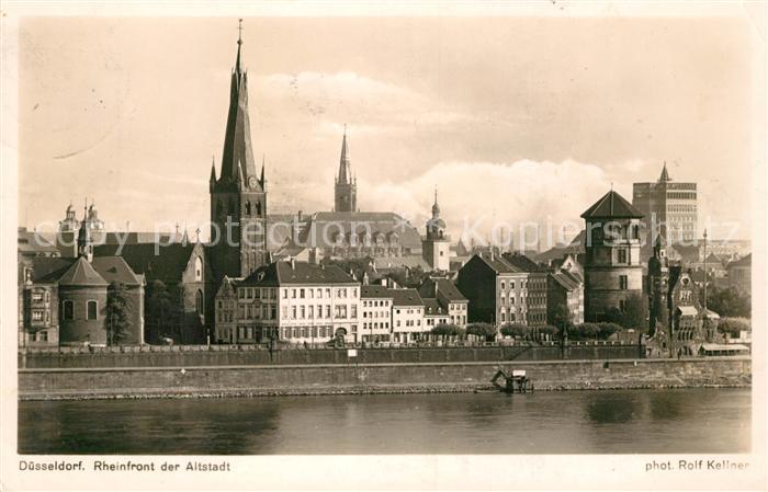 Foto Kellner Rolf Nr. 1811 Düsseldorf Rheinfront der Altstadt
