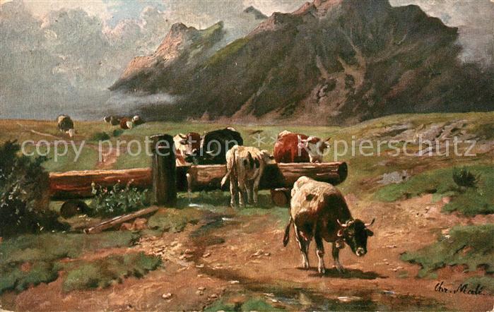 Kuenstlerkarte Christian Mali Kühe
