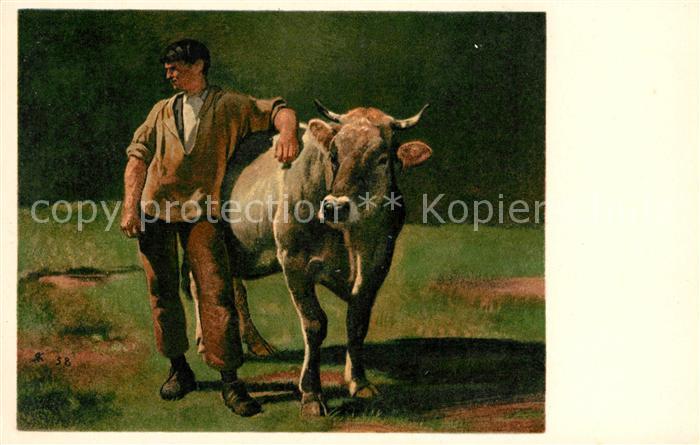 Koller Rudolf Friedli mit der Kuh