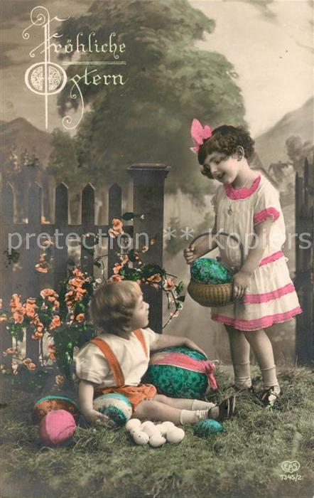 Foto EAS Nr. 7345/2 Ostern Kinder Ostereier