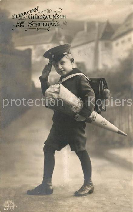 Foto RKL Paris Nr. 6053/2 Kind Junge Schulgang Schultüte