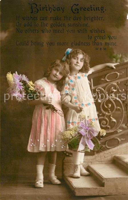 Geburtstag Kinder Mädchen Blumen Gedicht