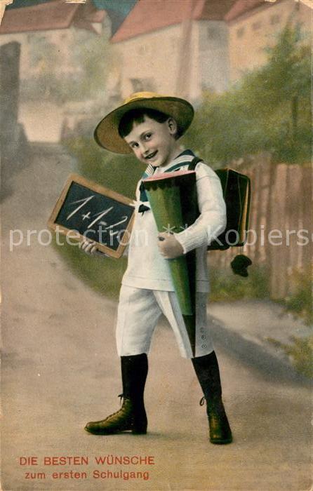 Schule School Ecole Escuela Scuola-- Schulgang Kind Schultüte Schultafel
