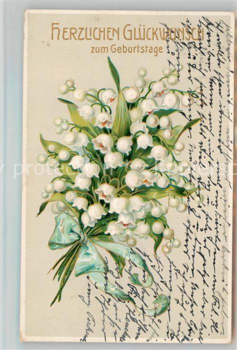 Maigloeckchen Geburtstag Litho