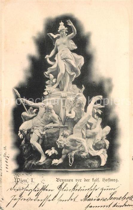Wien Brunnen vor der kaiserlichen Hofburg