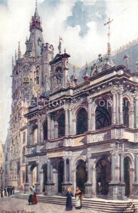 Verlag Tucks Oilette Nr. 656 Köln Rathaus Charles E. Flower