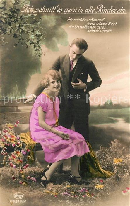 Foto Amag Nr. 63313/2 Poesie Ich schnitt es ern in al