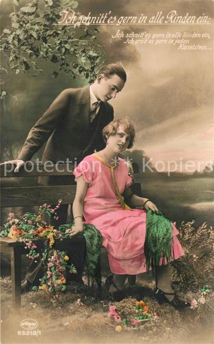 Foto Amag Nr. 63313/1 Poesie Ich schnitt es ern in al