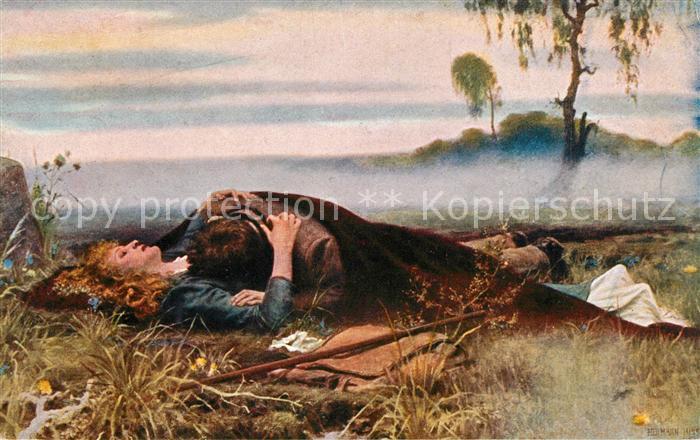 Kuenstlerkarte H. Hirsch Es fiel ein Reif in Frühlings