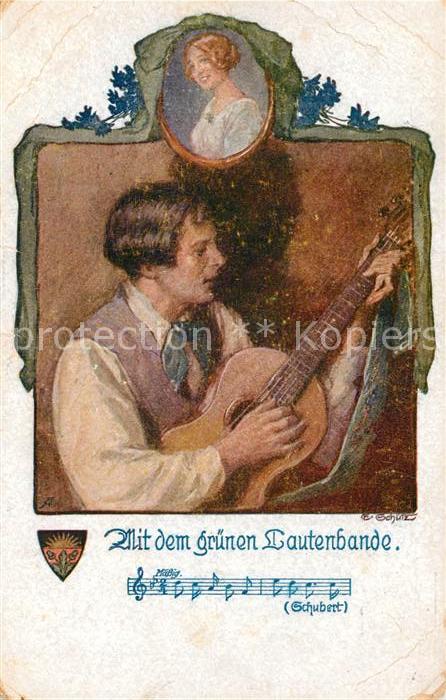 Verlag Schulverein Nr. 696 Mit dem grünen Lautenbande Schubert