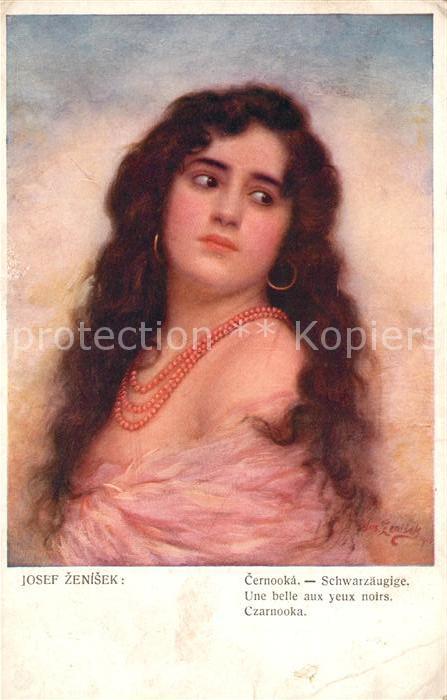 Kuenstlerkarte Josef Zenisek Cernooka Schwarzäugige