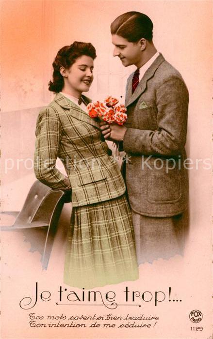 Foto FOX Paris Nr. 1129 Je t'aime trop Poesie Paar