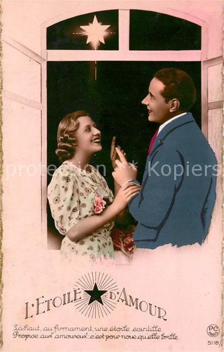 Foto PC Paris Nr. 5118/1 L'Etoile d_Amour Poesie Paar