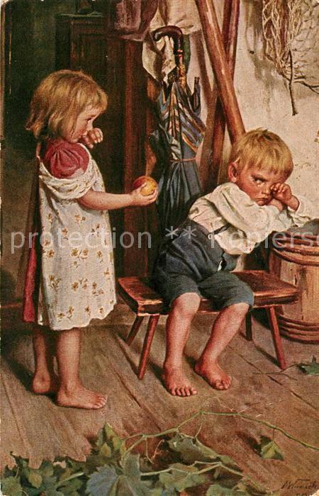 Kuenstlerkarte M. Wunsch Sei wieder gut Kinder