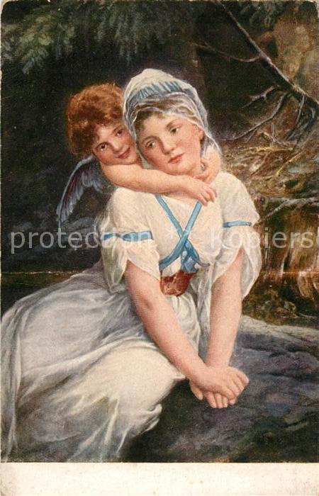 Kuenstlerkarte Wagner Ein Liebesbote Engel