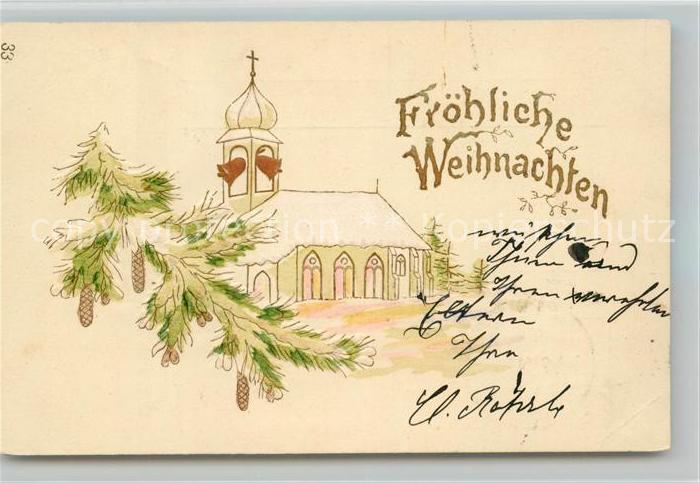 Weihnachten Kirche Glocken Tannenzapfen