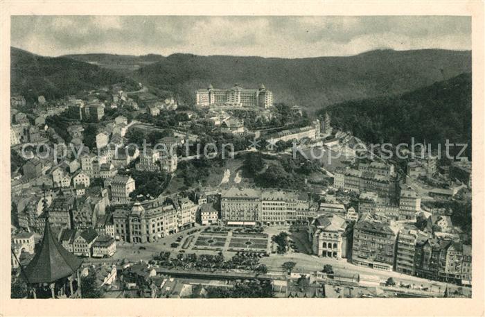 Karlsbad Eger Blick vom Hirschensprung