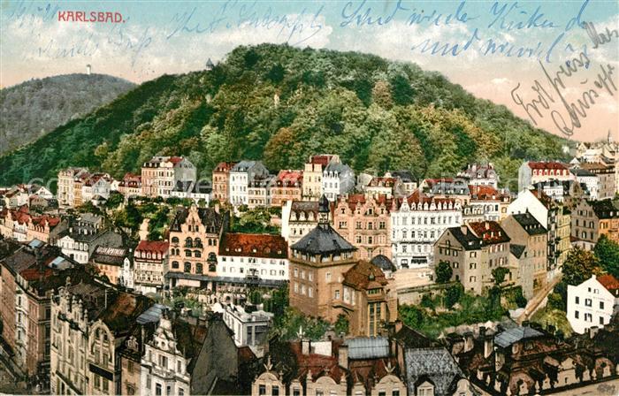 Karlsbad Eger Stadtblick