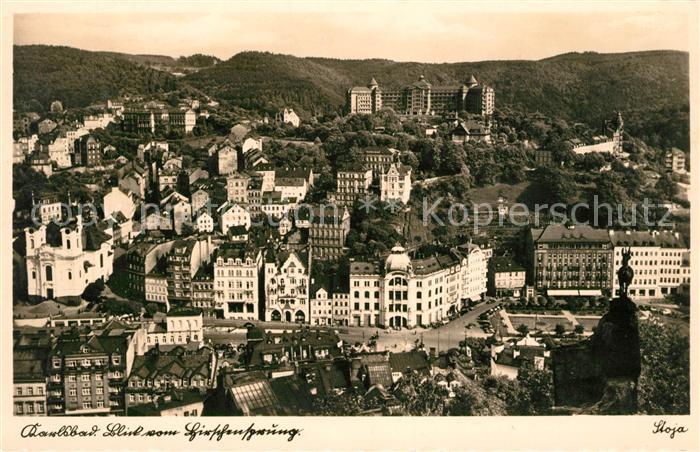 Karlsbad Eger Blick vom Hirschensprung