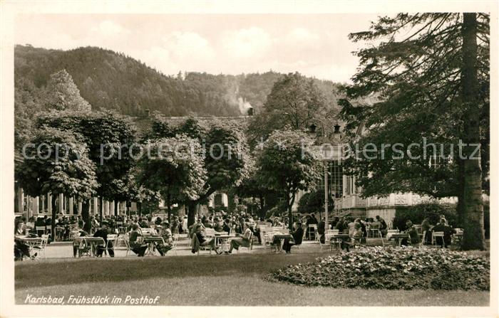 Karlsbad Eger Fruehstueck im Posthof