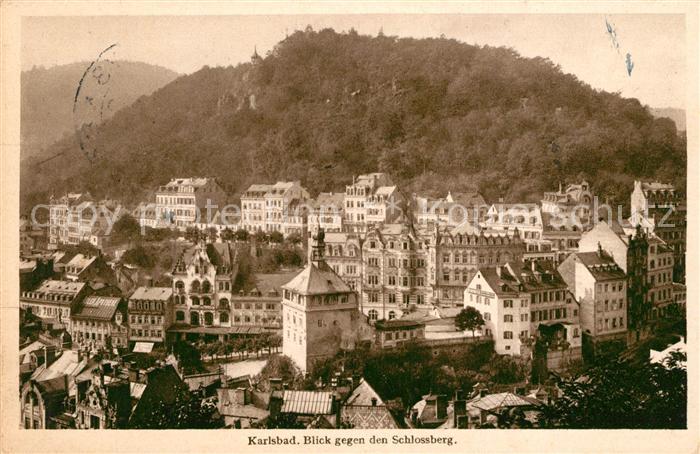 Karlsbad Eger Fliegeraufnahme mit Schlossberg