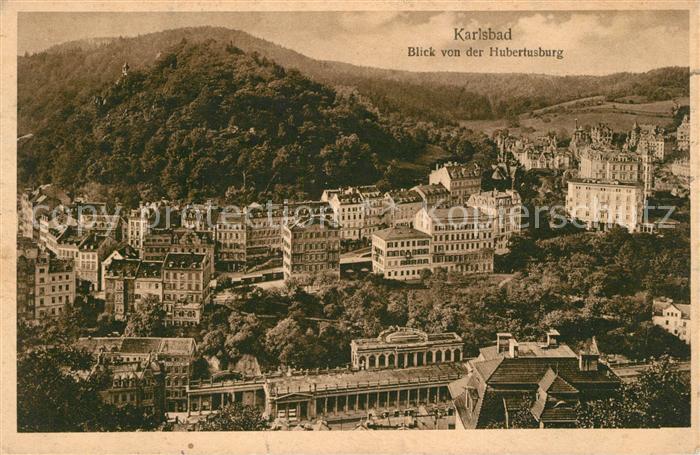 Karlsbad Eger Blick von der Hubertusburg