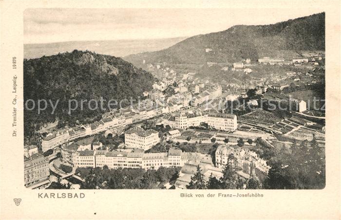 Karlsbad Eger Blick von der Franz-Josefshoehe