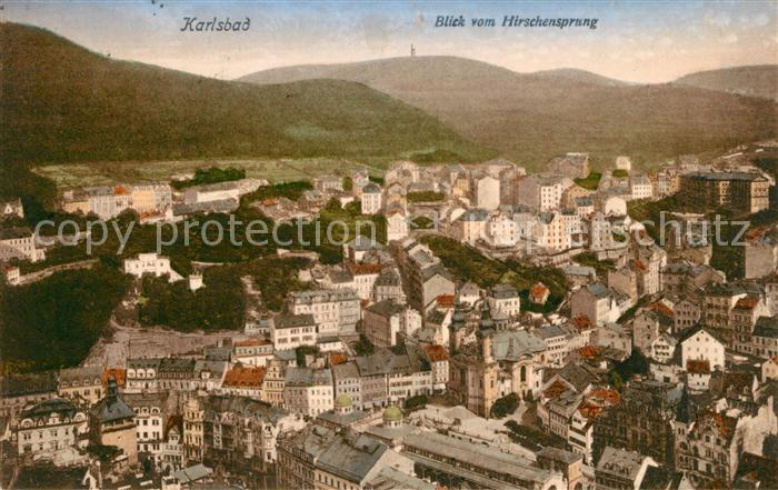 Karlsbad Eger Blick vom Hirschsprung