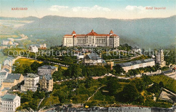 Karlsbad Eger Fliegeraufnahme Hotel Imperial