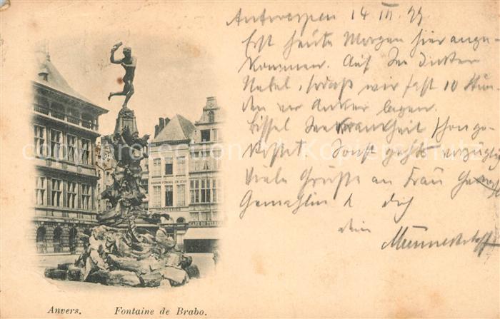 Anvers Antwerpen Fontaine de Brabo