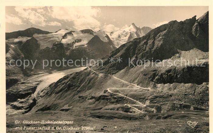 Grossglockner Hochalpenstrasse mit Pasterzenfluss