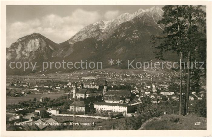 Innsbruck mit Nordkette und Martinswand