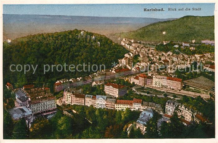 Karlsbad Eger Stadtblick