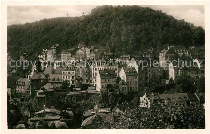Karlsbad Eger Stadtturm mit Hirschensprungzeile