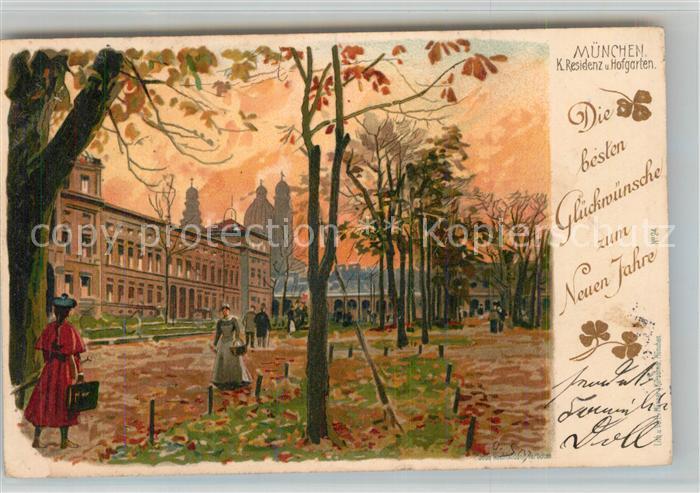 Muenchen Bayern Kgl Residenz und Hofgarten