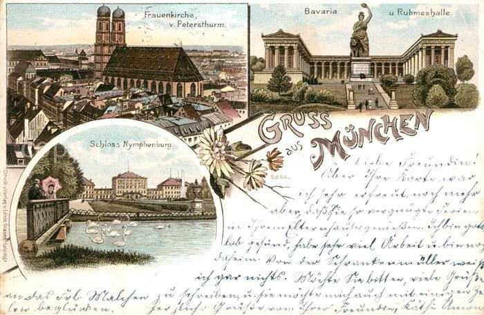 Muenchen Bayern Schloss Nymphenburg Ruhmeshalle Bavaria Frauenkirche