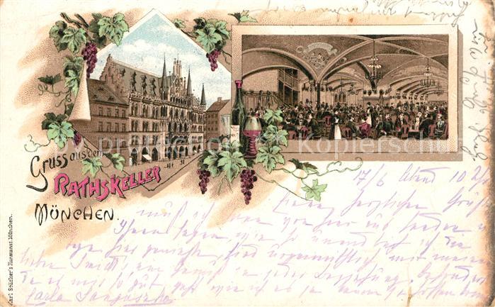 Muenchen Bayern Rathaustskeller Rathaus