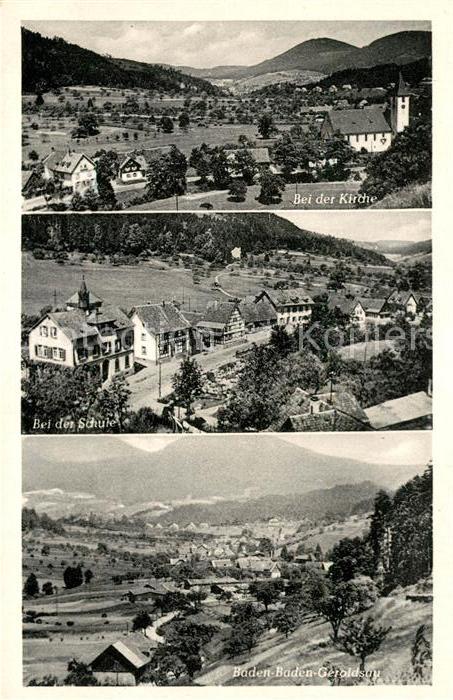 BADEN-BADEN BW Geroldsau Schule Kirche