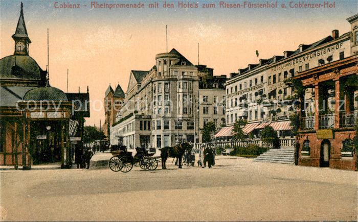 Coblenz Koblenz Rheinpromenade Riesen F?rstenhof Coblenzer Hof