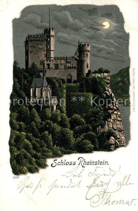 Trechtingshausen Schloss Rheinstein Mondschein