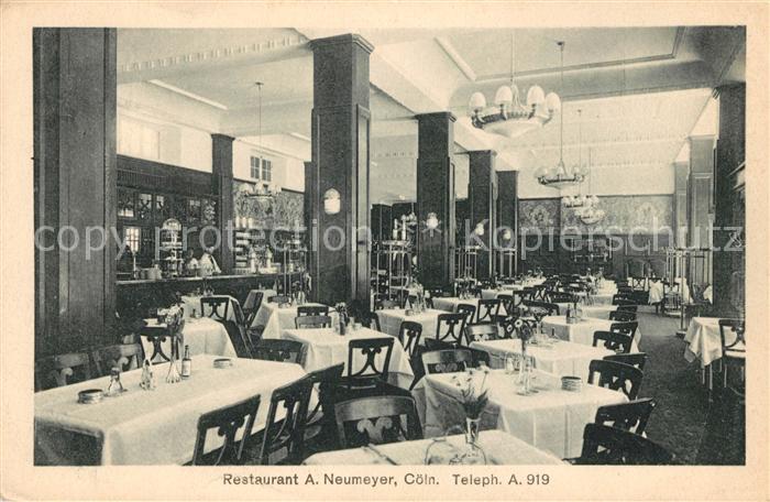 Koeln Rhein Restaurant Neumeyer Speisesaal