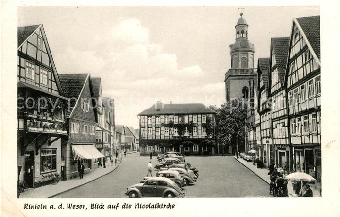 Rinteln Weser Niedersachsen Nicolaikirche Marktplatz Fachwerk
