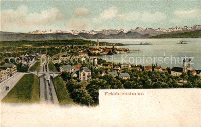 Friedrichshafen Bodensee Panorama Eisenbahnstrecke Kirche