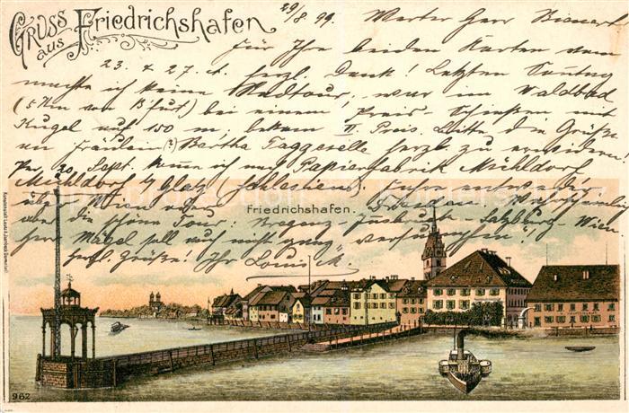 Friedrichshafen Bodensee Hafeneinfahrt Kirche