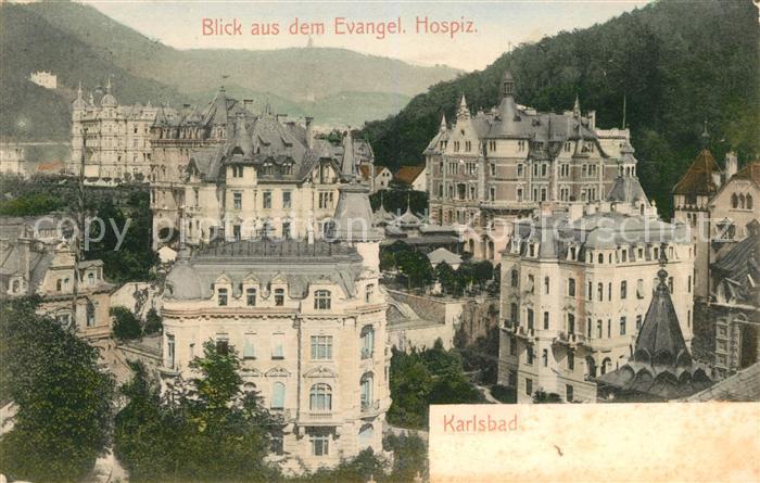 Karlsbad Eger Panorama vom Hospiz